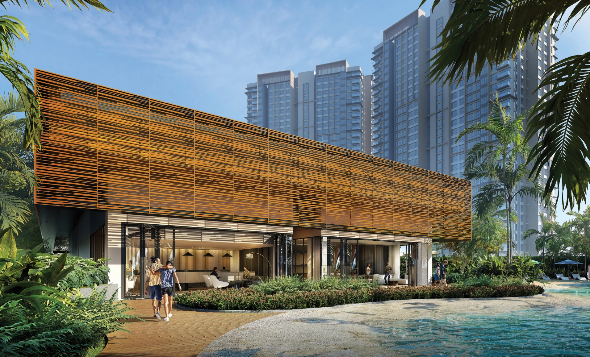 Hillview landscaped garden and residents' pavilion