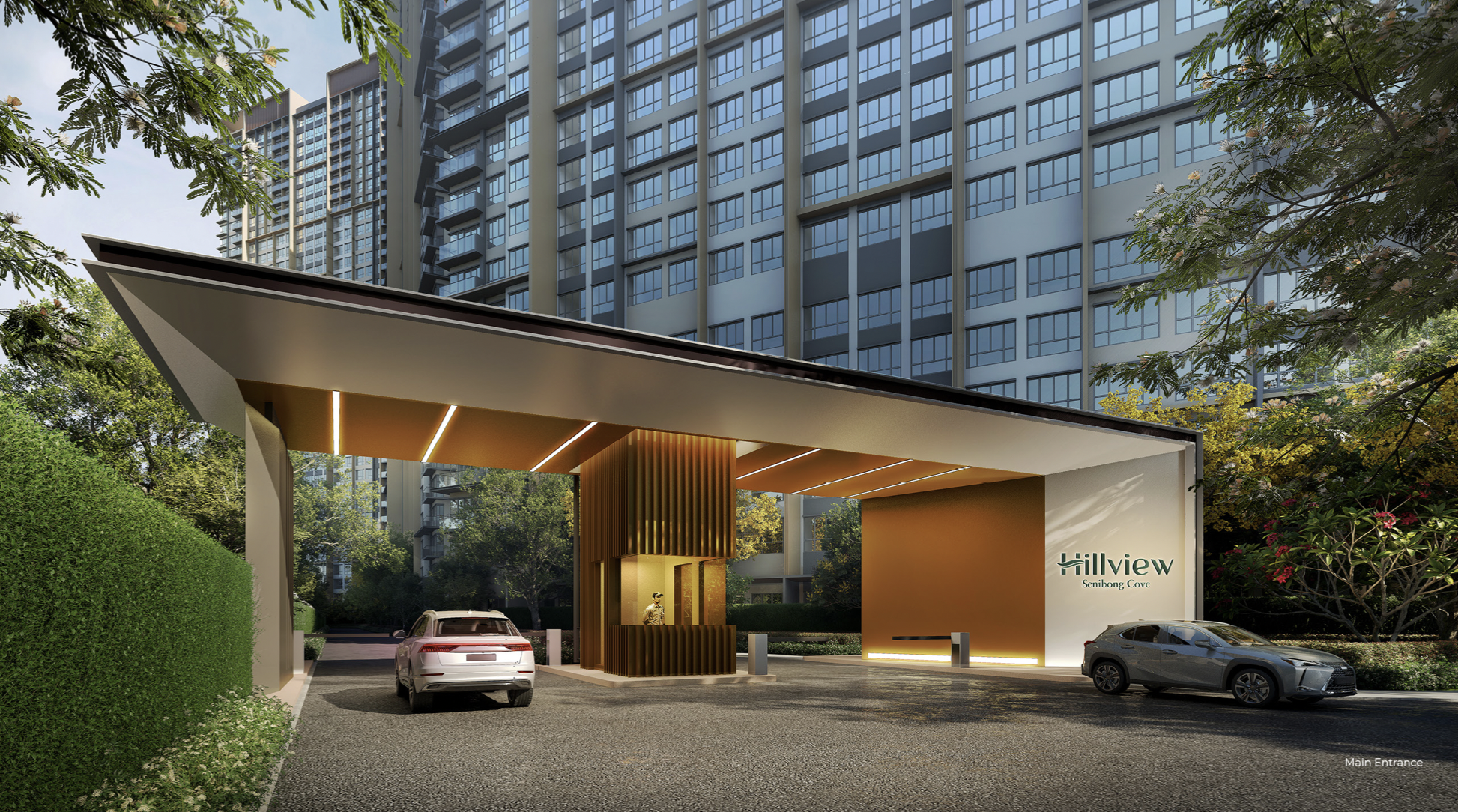 Hillview @ Senibong Cove architectural rendering